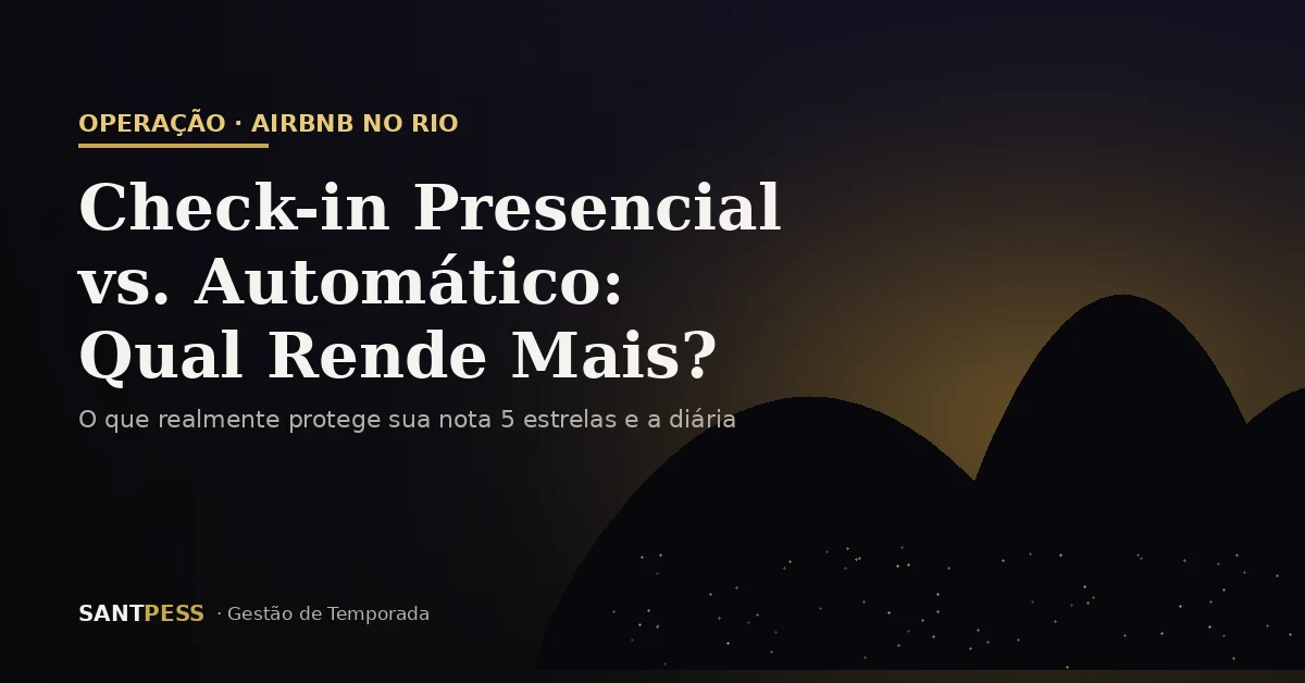Check-in presencial no Airbnb comparado ao automático em apartamento da Zona Sul do Rio
