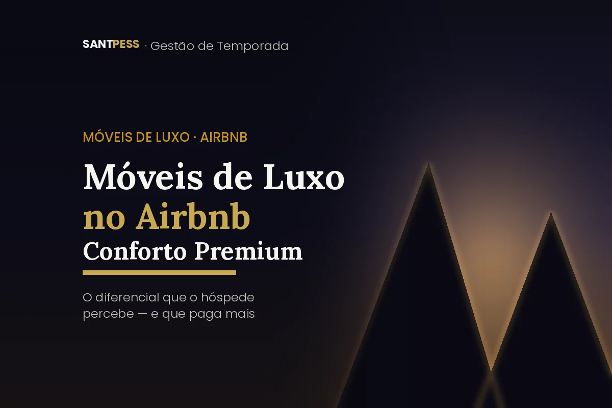 Móveis de luxo em apartamento Airbnb de alto padrão no Rio com sofá retrátil e cama premium